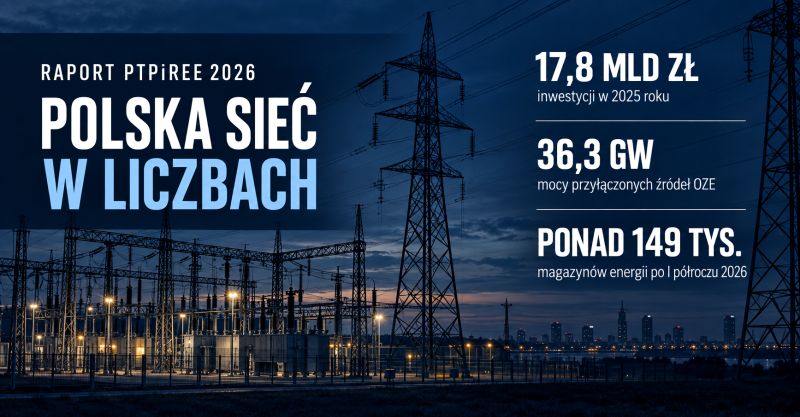 Inwestycje w sieci elektroenergetyczne – raport PTPiREE 2026
